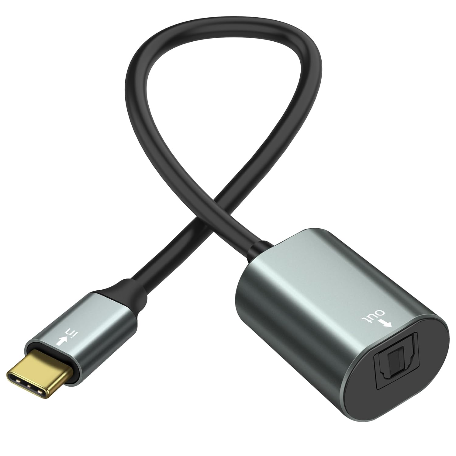 XMSJSIY USB Type-C to SPDIF Optical Audio Cable Type C Male to TOSLINK Female PCM Stereo Audio Adapter Converter for MacBook Laptop Computer -30CM/11.8INCH