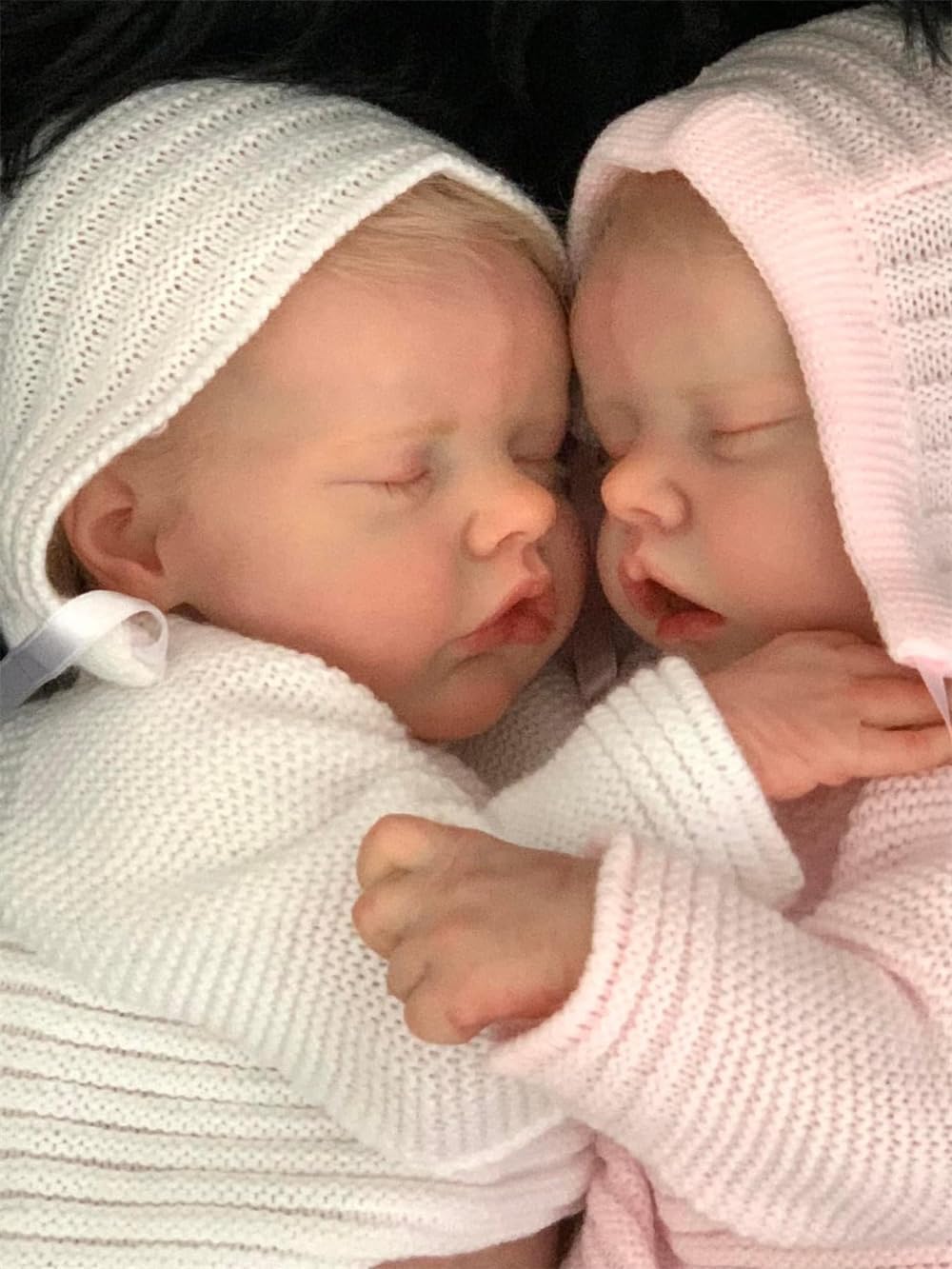 Anano Reborn Baby Dolls Twins Boy and Girl, 18Inch Realistic Baby Dolls Silicone Full Body, Full Silicone Babys Doll, Newborn Real Life Babys Doll Reborn Twin with Accessories - Image 2