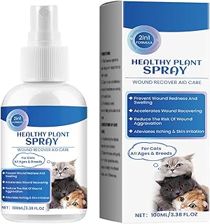 Itch-relieving spray for cats - 100 ml gentle skin care formula with natural ingredients, treatment of dry skin and wound healing spray for cat hotspots, sensitive types and daily product image