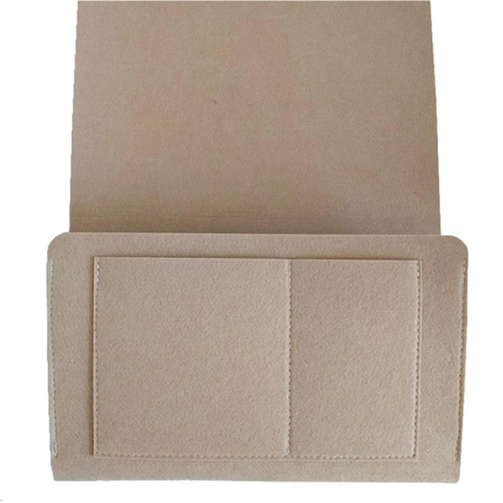 BDFJEDS Couch Armrest Organizer Felt Bedside Storage Bag Organizer Bed Desk Bags Sofa TV Remote Control Hanging Caddy Couch Holder Pockets(Beige)