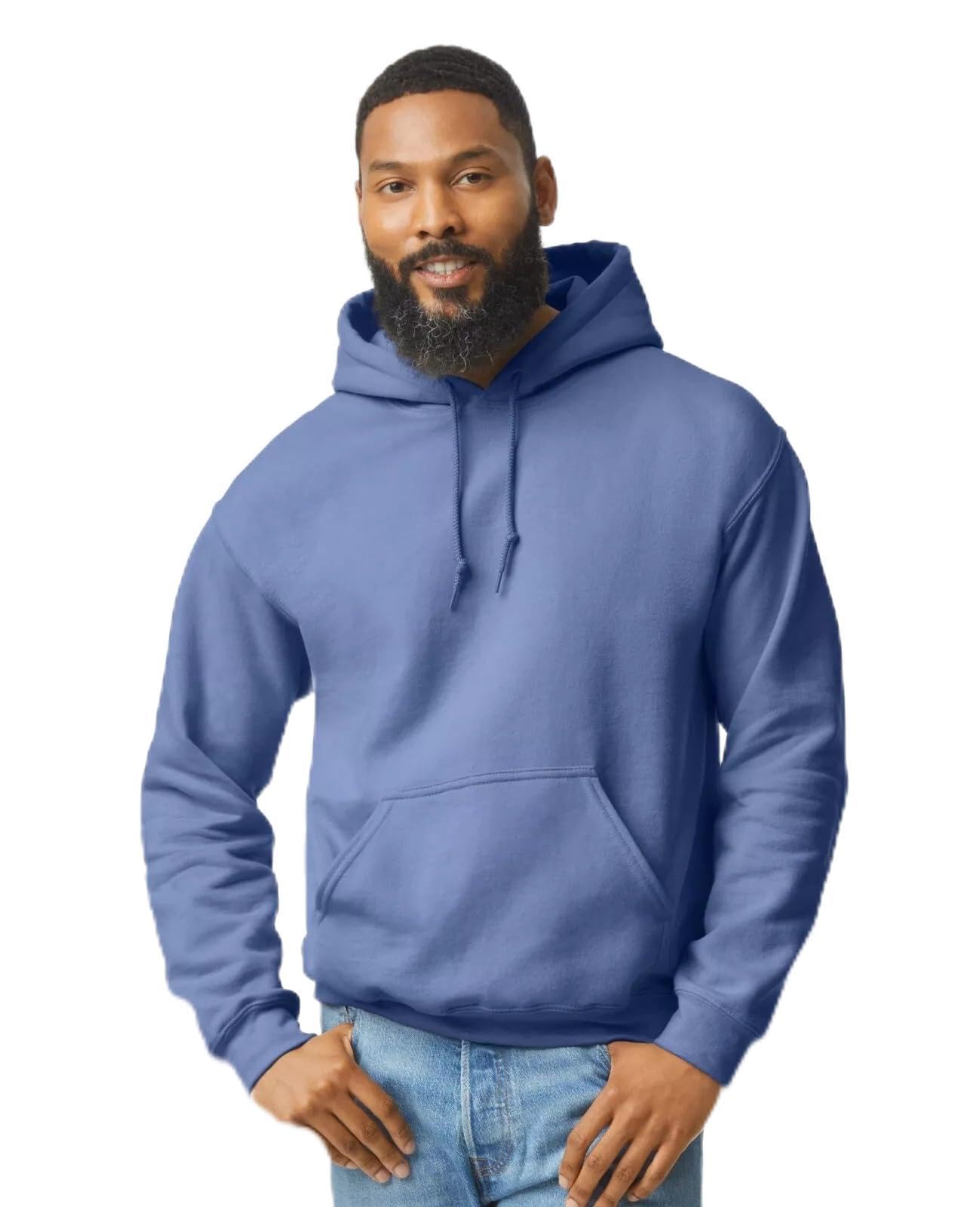 Le11 Men's Violet Le11® Heavy Blend Hooded Sweatshirt Long Sleeve Pullover Hoodie ( - Xl)