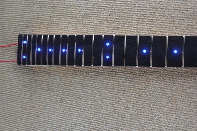 Intarsio LED Dots Tastiera in palissandro Acero Collo for chitarra elettrica Accessori Parti Strumenti musicali Guitarra