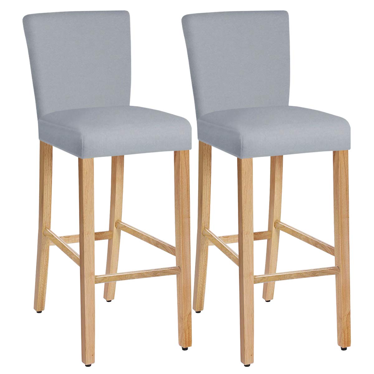 2 Housses Chaise Bar SHILV. HOME Velours Élastique | Lavables Machine | Protection Anti-taches | Noir