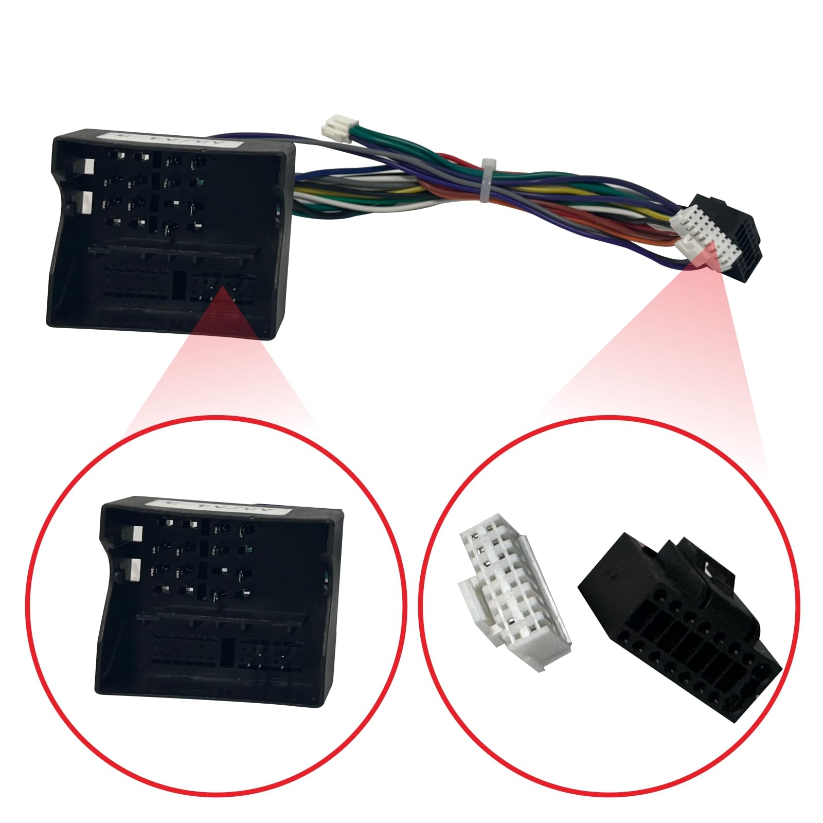 Adattatore Radio Auto Anschluss per Audi A4 S4 RS4 2002-2008 e Audi A3 S3 RS3 2003-2012, Risolve il problema dell'assenza di suono dagli altoparlanti posteriori