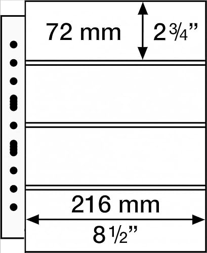 Vista 91 de Ursae Minoris Álbum económico de formato estándar con 3 anillos en D para hasta 40 billetes grandes/graduados, postales de hasta 8 x 5 pulgadas