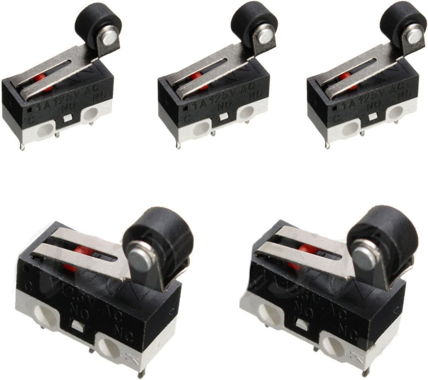 Ultra Mini Micro Switch Roller Lever Actuator Microswitch SPDT Sub Miniature AC 1A 125V 10 Pcs