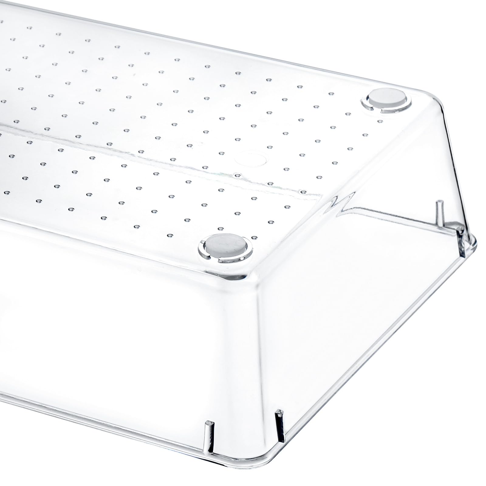 Kingrol Lot de 6 boîtes de rangement transparentes pour tiroir de bureau, séparateur de tiroir de bureau, boîte de rangement pour ustensiles de bureau, accessoires de loisirs créatifs