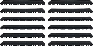 Brand HTWELL Special Accessories:Transition Edge Kit,Only fit HTWELL Interlocking Garage Floor Tiles, Not with Other Brands(12 Male_Edges,Black)
