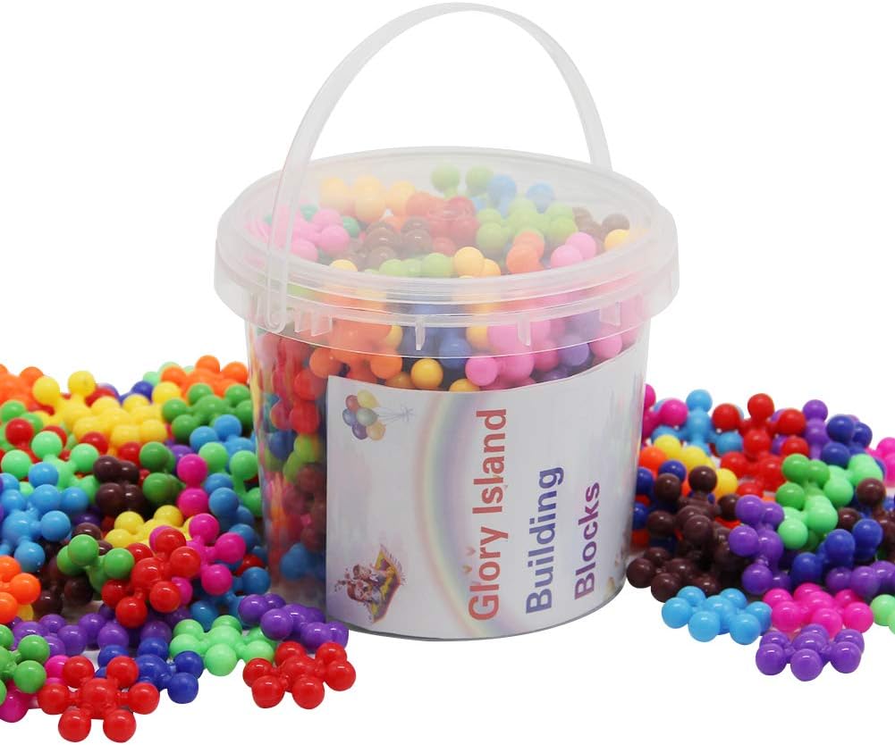 Plum Building Blocks STEM Toys Kids Educational Toys Building Discs Sets Interlocking Solid Plastic for Preschool Kids Boys and Girls - Safe Material 120 Pieces with Storage Box