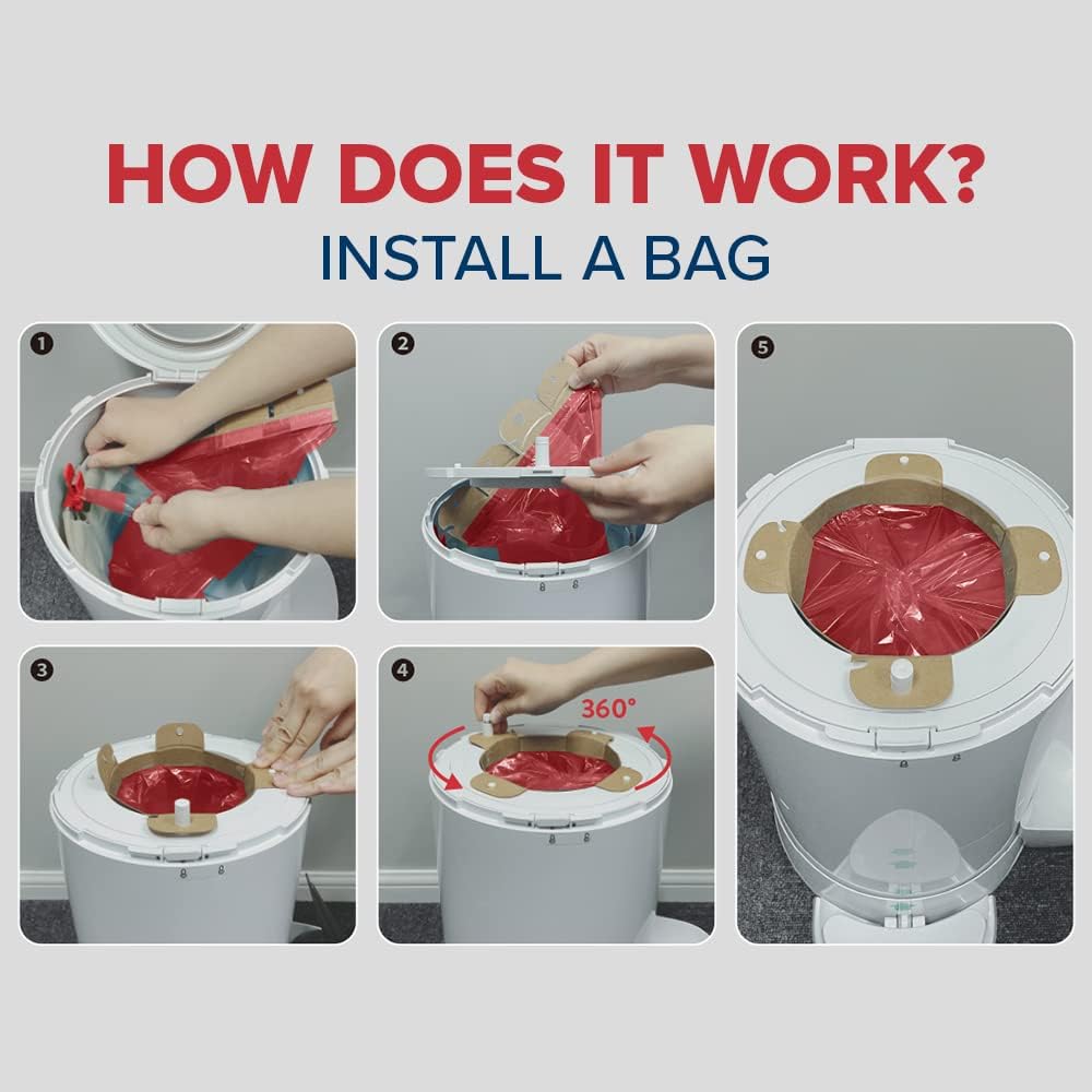 RED ROCKET XL Refill Bags 30PACK for MULTI KITTY TWIST’R Cat Litter Pail ONLY, 7-Layer Bags with Odors Free Patented Technology Made in USA