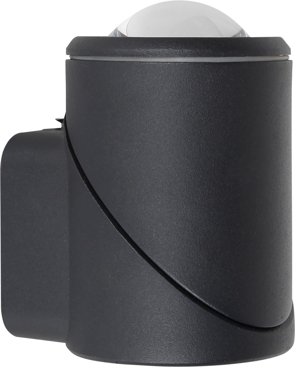Tekled Black Rotatable Cylinders Outdoor Led Wall Light | 3000K Narrow Beam | Weather-Resistant Ip54 Adjustable Outside Light | For Facades Porches Garden Walls Patios Garages | 1 Lamp (Built-In Led)