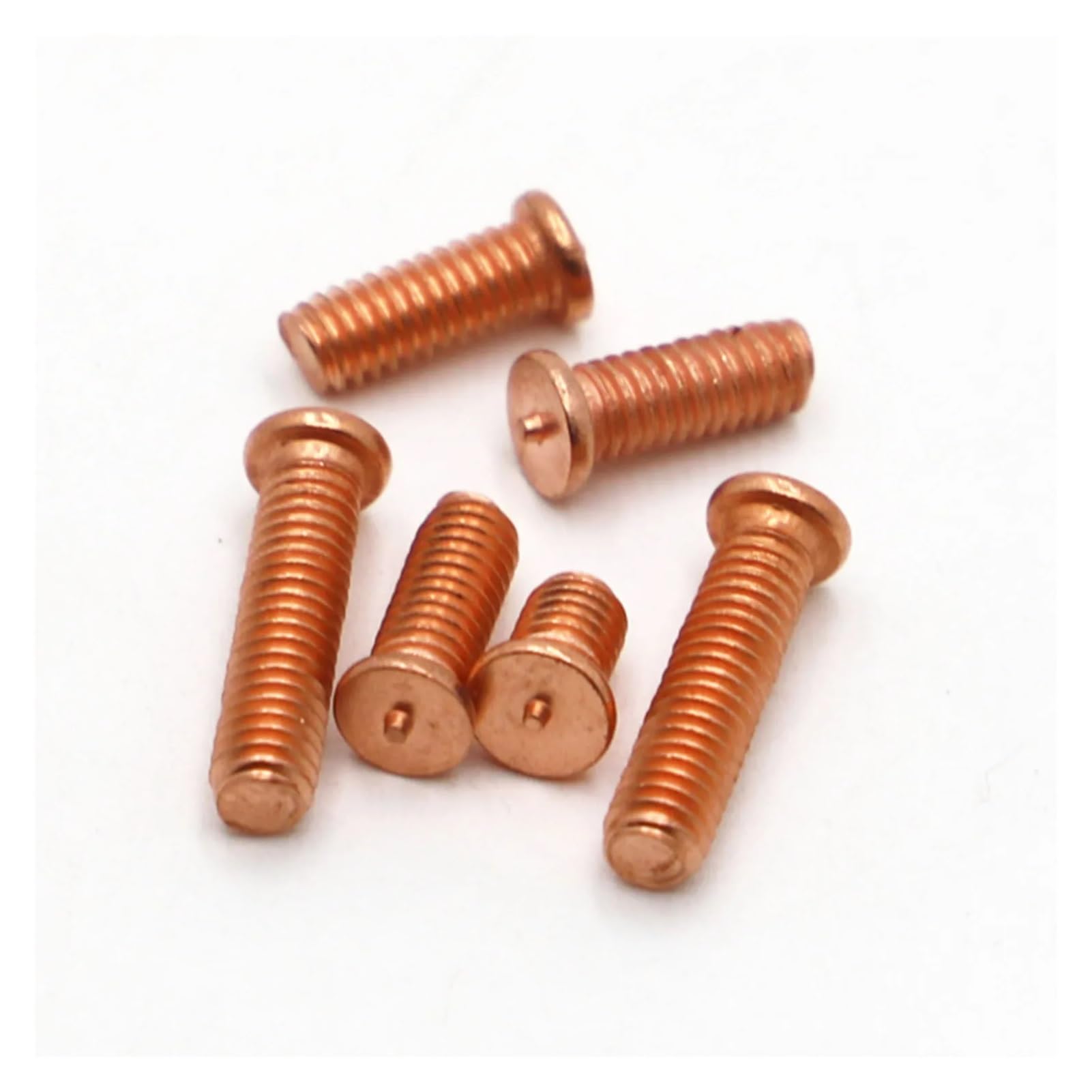 Seroni 14Mm Dhaey 100Pcs M3 M4 M5 M6 M8 M10 Carbon Steel Copper Plated Stud Weld Spot Welding Screw Solder Point Nail Bolt For Capacitor Discharge(,10Pcs M5)