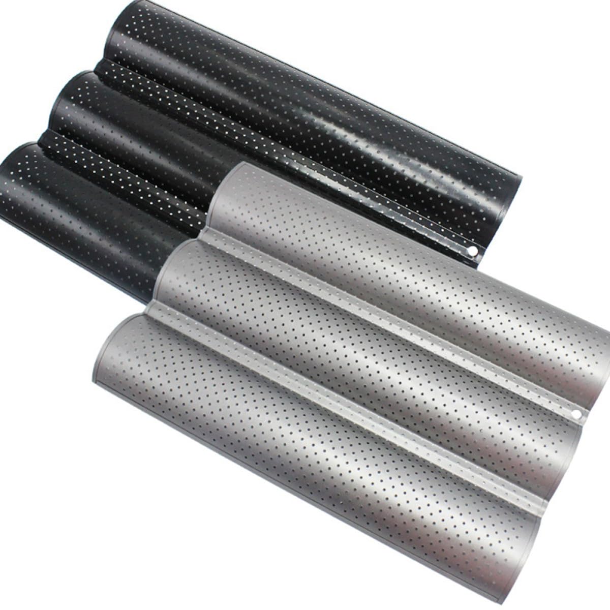 Homoyoyo Bandeja para Hornear Pan Francés con Ranuras Onduladas Molde de para Baguettes Accesorio de Cocina Resistente y Fácil de Limpiar