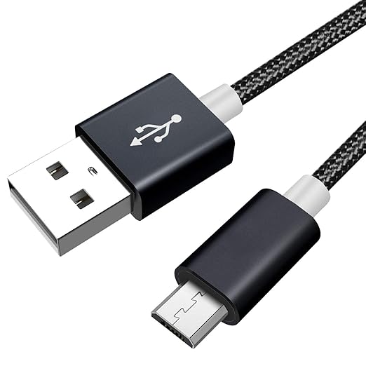 Akingdleo Câble de charge USB de rechange pour casque de jeu Corsair Gaming Void RGB Elite sans fil Premium Câble micro USB (1,5 m, noir)
