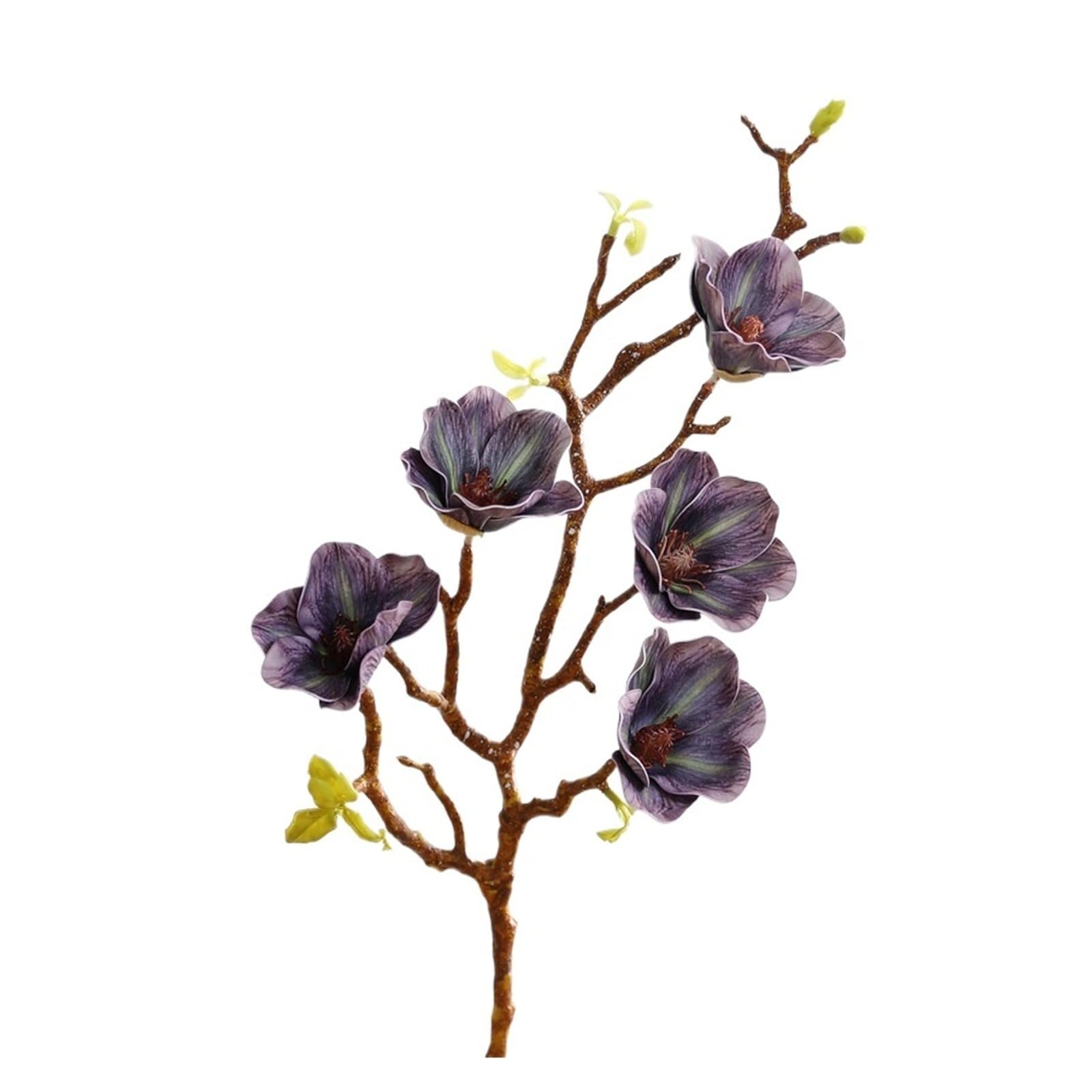 HamPaesk 2/3pcs Fake Flowers Artificial Branch Orange Flower Simulation Balcony Decoration(Purple,3pcs)