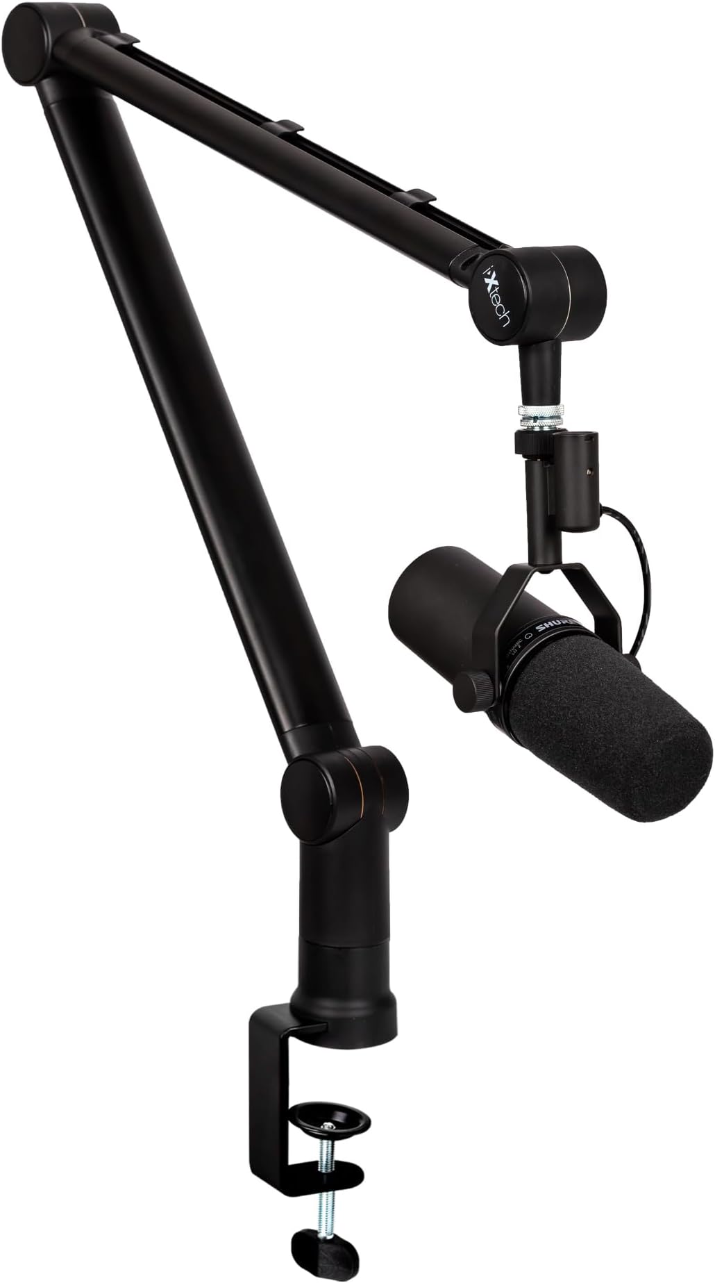 IXTECH Bras de micro avec support de bureau, rotatif à 360°, réglable et pliable, montage ciseaux pour podcast, jeux vidéo, radio et audio de studio, robuste et universel (LIZARD IXTECH Bras de micro avec support de bureau, rotatif à 360°, réglable et pliable, montage ciseaux pour podcast, jeux vidéo, radio et audio de studio, robuste et universel (LIZARD