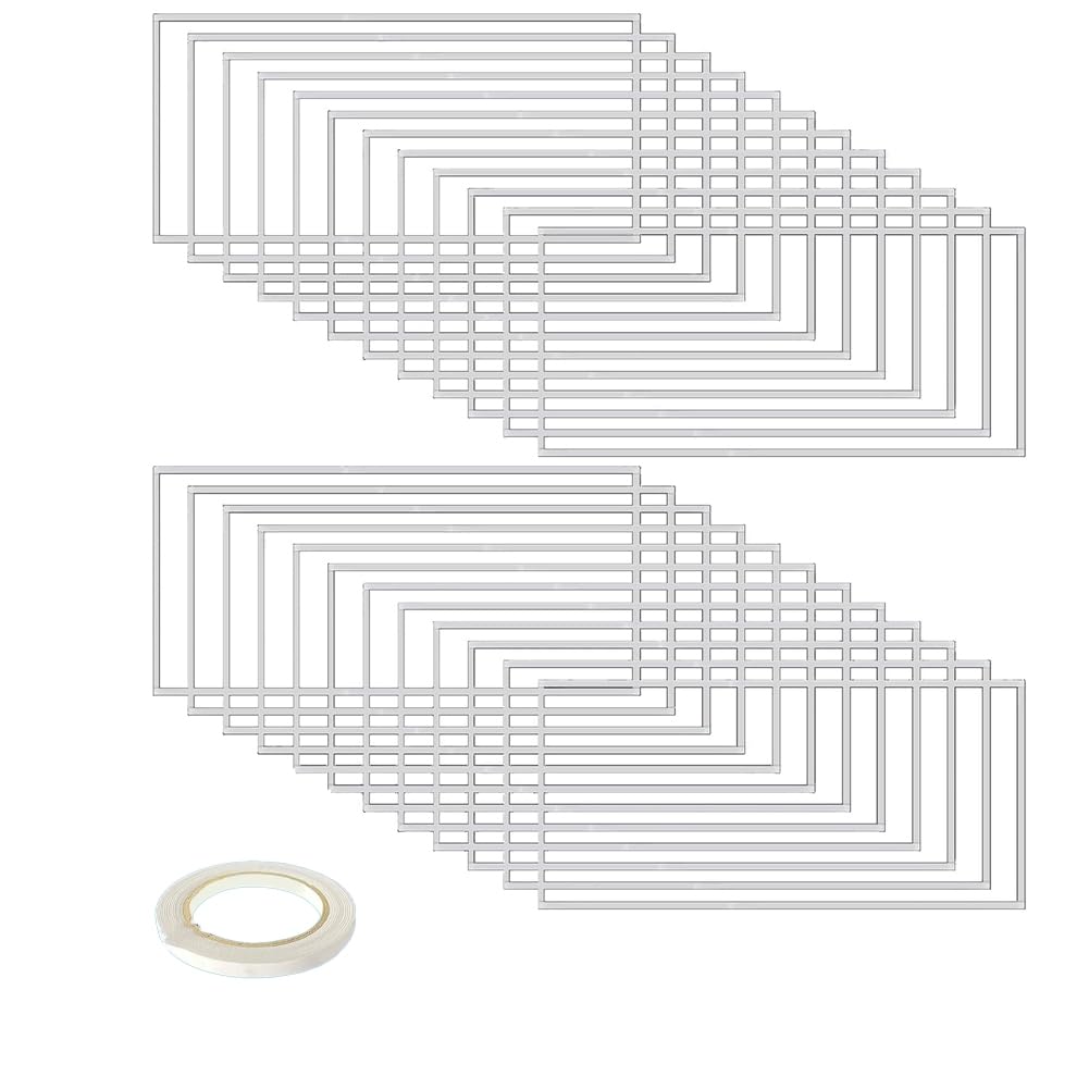 TsoLay Lot de 24 Films Transparents pour Cabine de Sablage, 58 X 28 Cm, Film de Protection pour Miroir de Cabine de Sablage avec Rouleau de Adhésif Double Face B