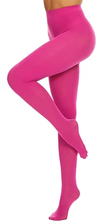 CozyWow Women's 80D Soft Opaque Tights, High Waist, Solid Colors