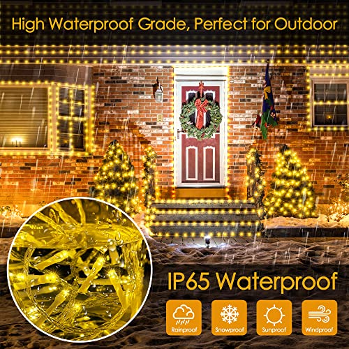 Yilinm Christmas Lights Outdoor 1000 Led 405Ft Waterproof Christmas Tree Lights With Remote & Timer 8 Modes Plug In Led Christmas Lights For Xmas Bedroom Yard Garden Party Decorations(Warm White) #TOP3