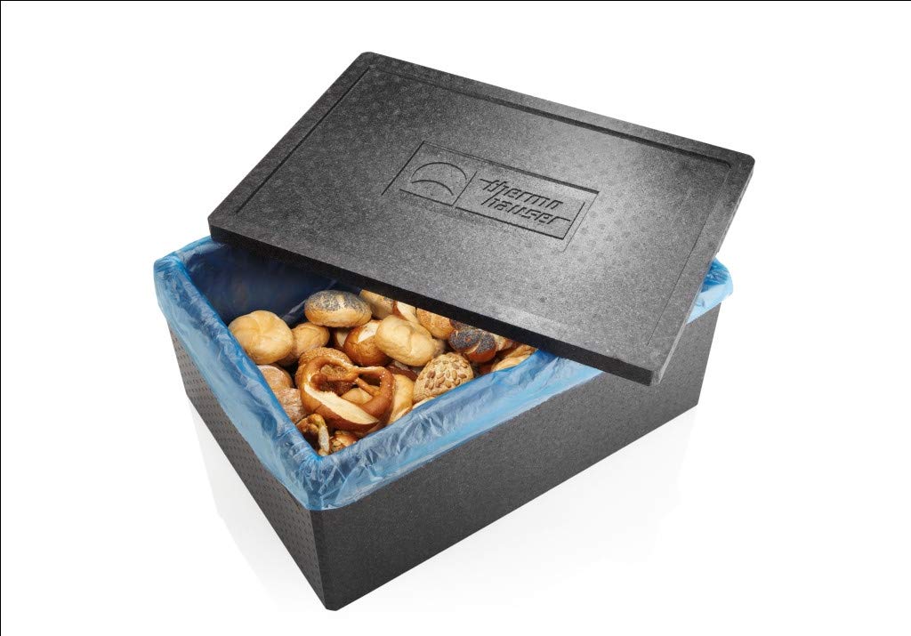 thermohauser Thermobox Universal - Caja térmica con tapa (80 L), color negro