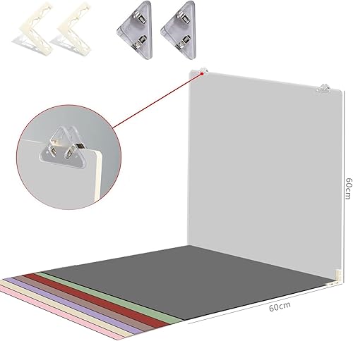 Miniatura 5 de 9 piezas de 18 tableros de fondo para fotografía de alimentos con papeles, 24 x 24 pulgadas, 2 en 1, de doble cara, planos, para fotos, tableros de
