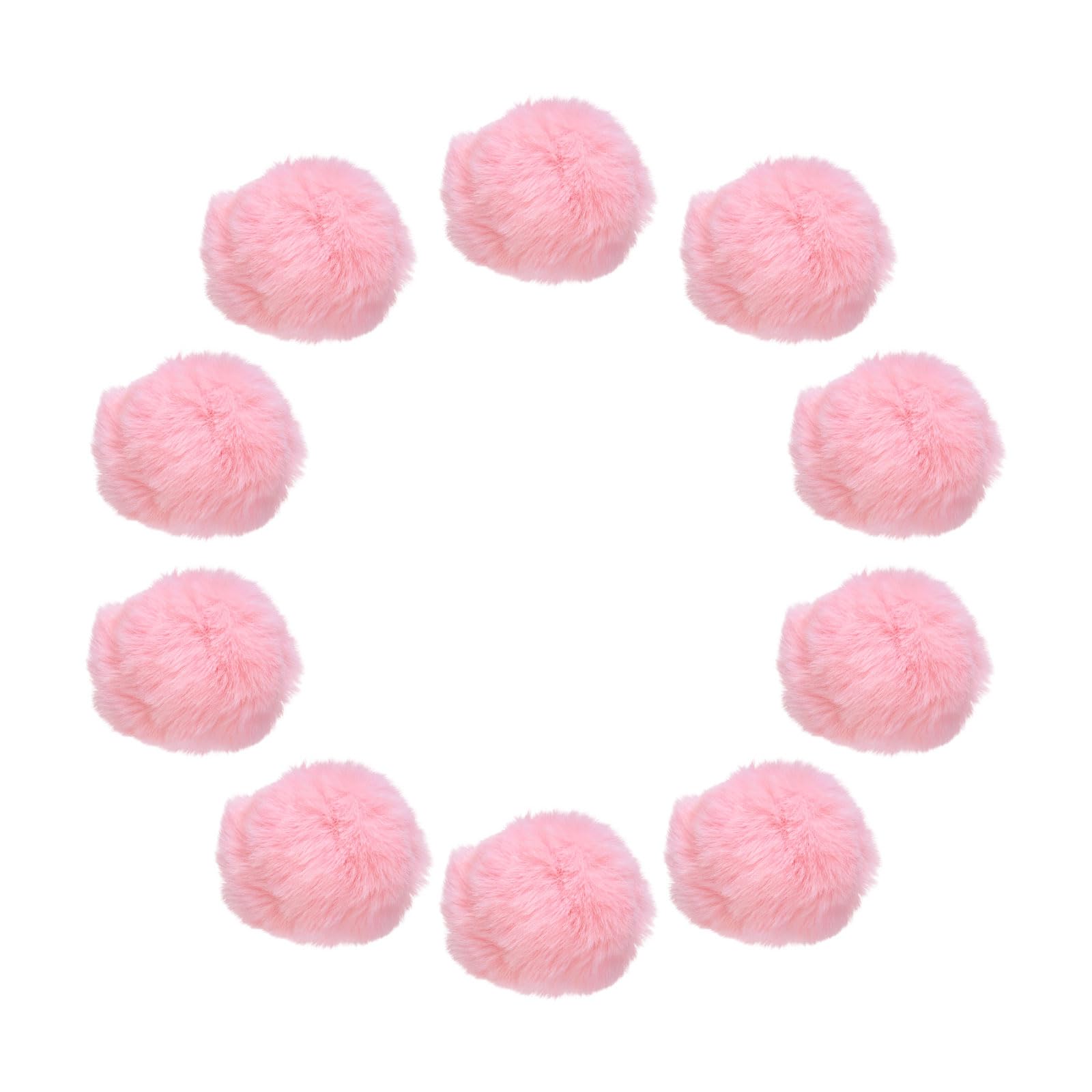 sourcing map 20Pcs Faux Fur Pom Pom Balls, 2 Inch Soft Fluffy Pompoms for Hats Keychains Scarves Gloves Bags Accessories, Deep Pink