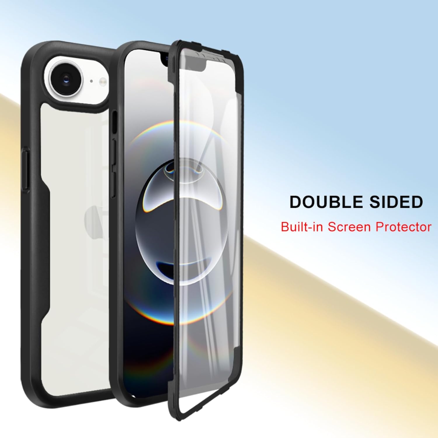 for iPhone 16e (Not 16) Case, [Built-in Screen Protector] [Military Grade Shockproof] 360° Full Body Clear Rugged Protective Case Cover for Apple 16e.Full Blue - Image 7