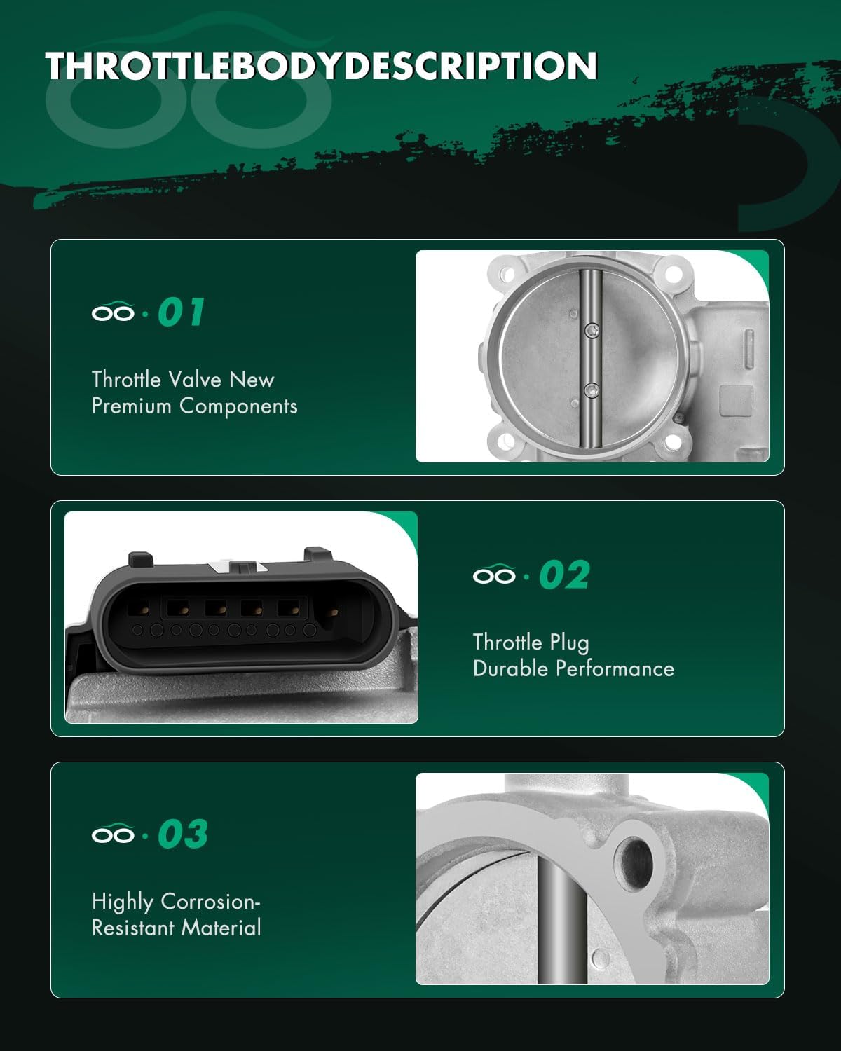 Throttle body Assembly, SCITOO throttle plate kits 0280750570 compatible for Chrysler 200/300, for Dodge Avenge/Challenger/Charger/for Durango, for Jeep for Cherokee/Grand for Cherokee