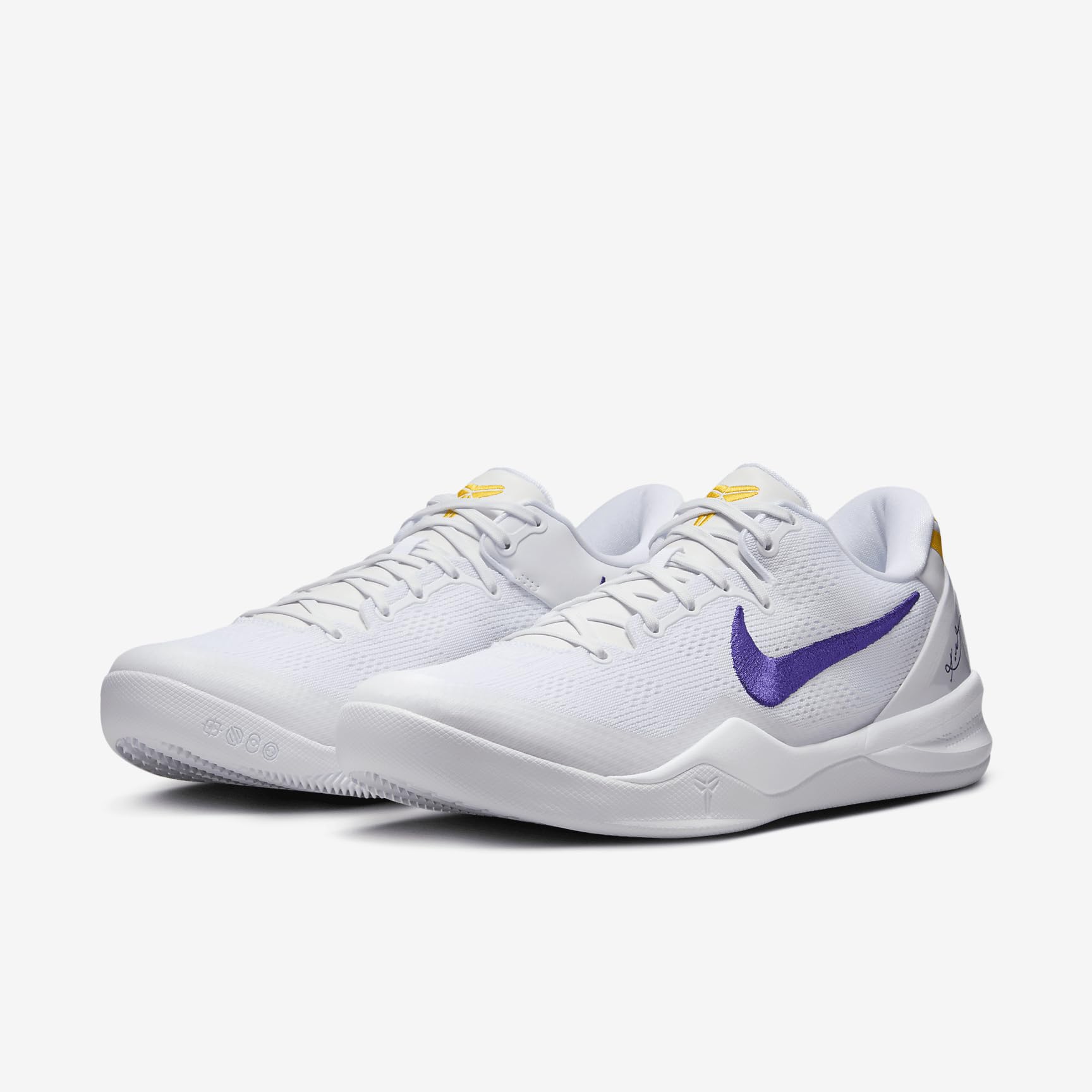 Kobe VIII Protro - Zapatillas de baloncesto (HF9550-100, blanco/dorado universitario/morado corteza)