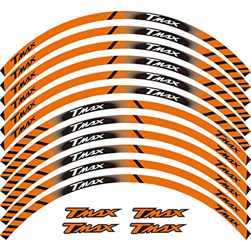 Autocollants TMAX réfléchissants pour jante moto Yamaha 12 bandes