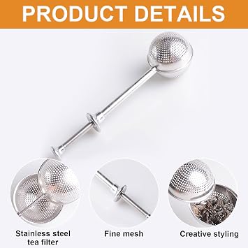 Stainless Steel Flour Sifter and Powdered Sugar Shaker Duster with Lid - Mini Whisk for Baking, Dusting Flour, Spices, and Syrup Sugar Dispenser
