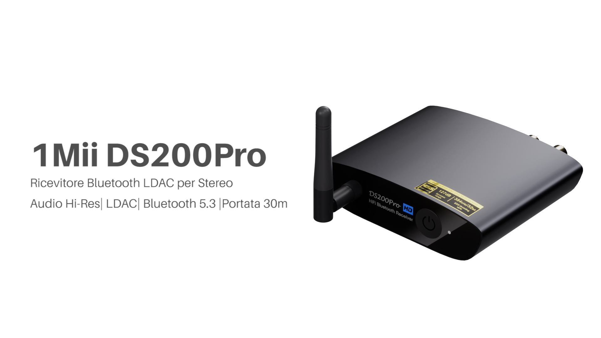 1Mii Ricevitore Bluetooth 5.3 HiFi per Stereo, Adattatore Audio