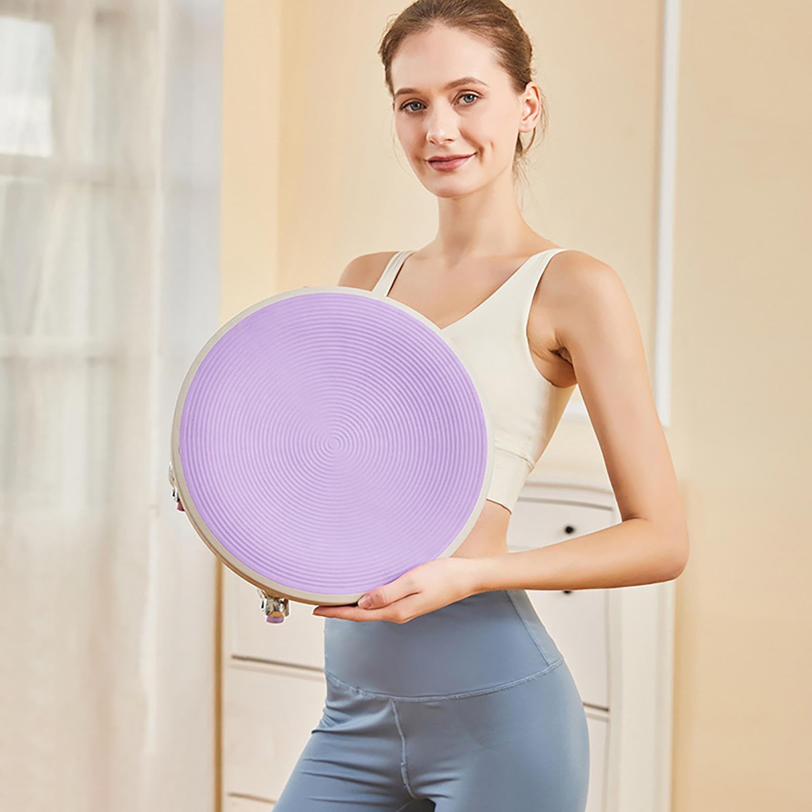 Disco abdominal, rodillo de entrenamiento abdominal, giratorio 360, 6 ruedas, estimulador muscular con alfombrilla para rodillas, dispositivo de fitness para glúteos, abdomen, espalda | 6 ruedas, estimulador muscular con alfombrilla para rodillas, disposi