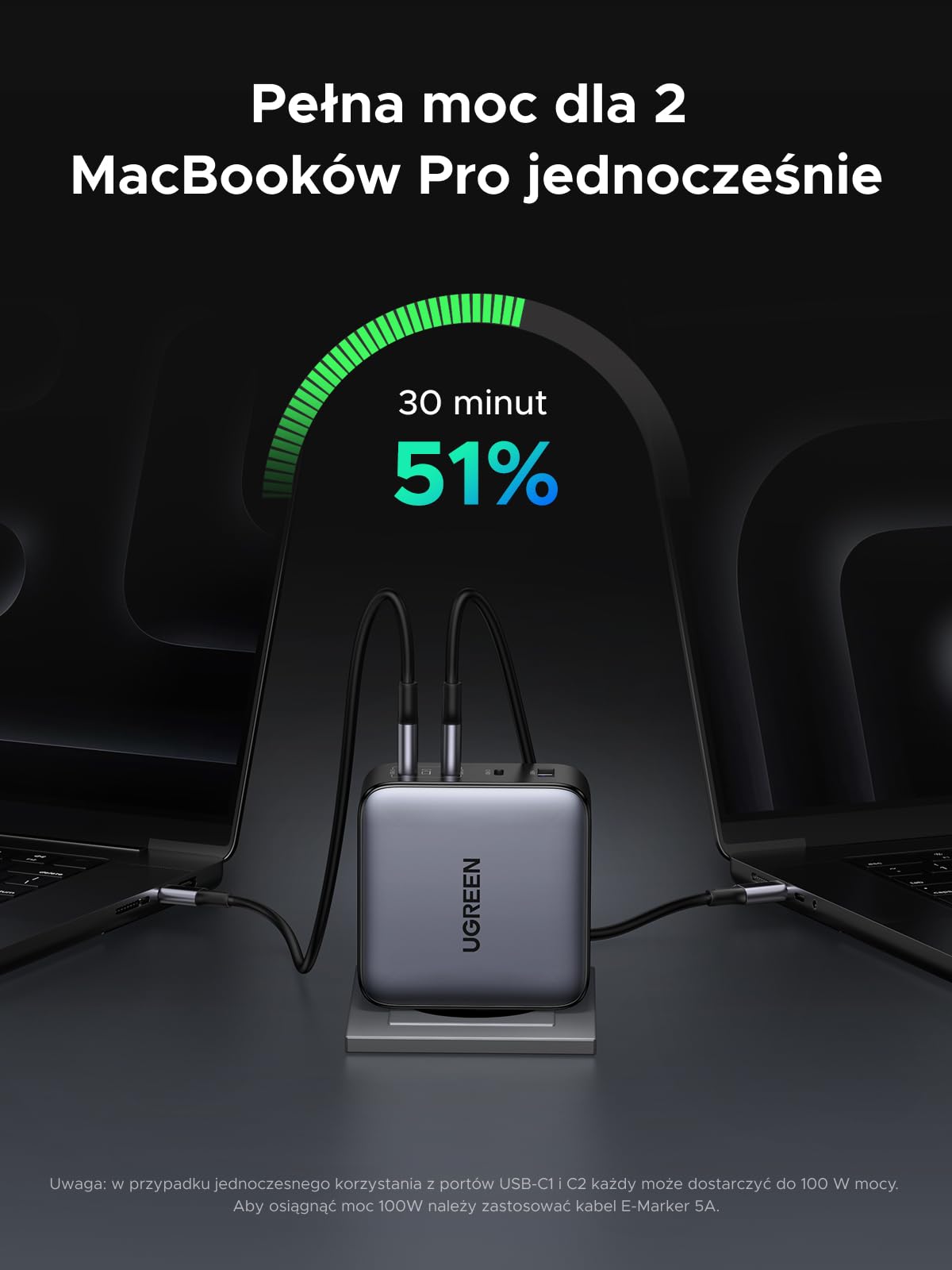 UGREEN Nexode Ładowarka 200 W USB-C, 4 porty, ładowarka PD3.1 140 W | Zasilacz GaN, inteligentna dystrybucja zasilania, ładowarka do laptopa, kompaktowa i uniwersalna do MacBooka, iPhone'a 17-8