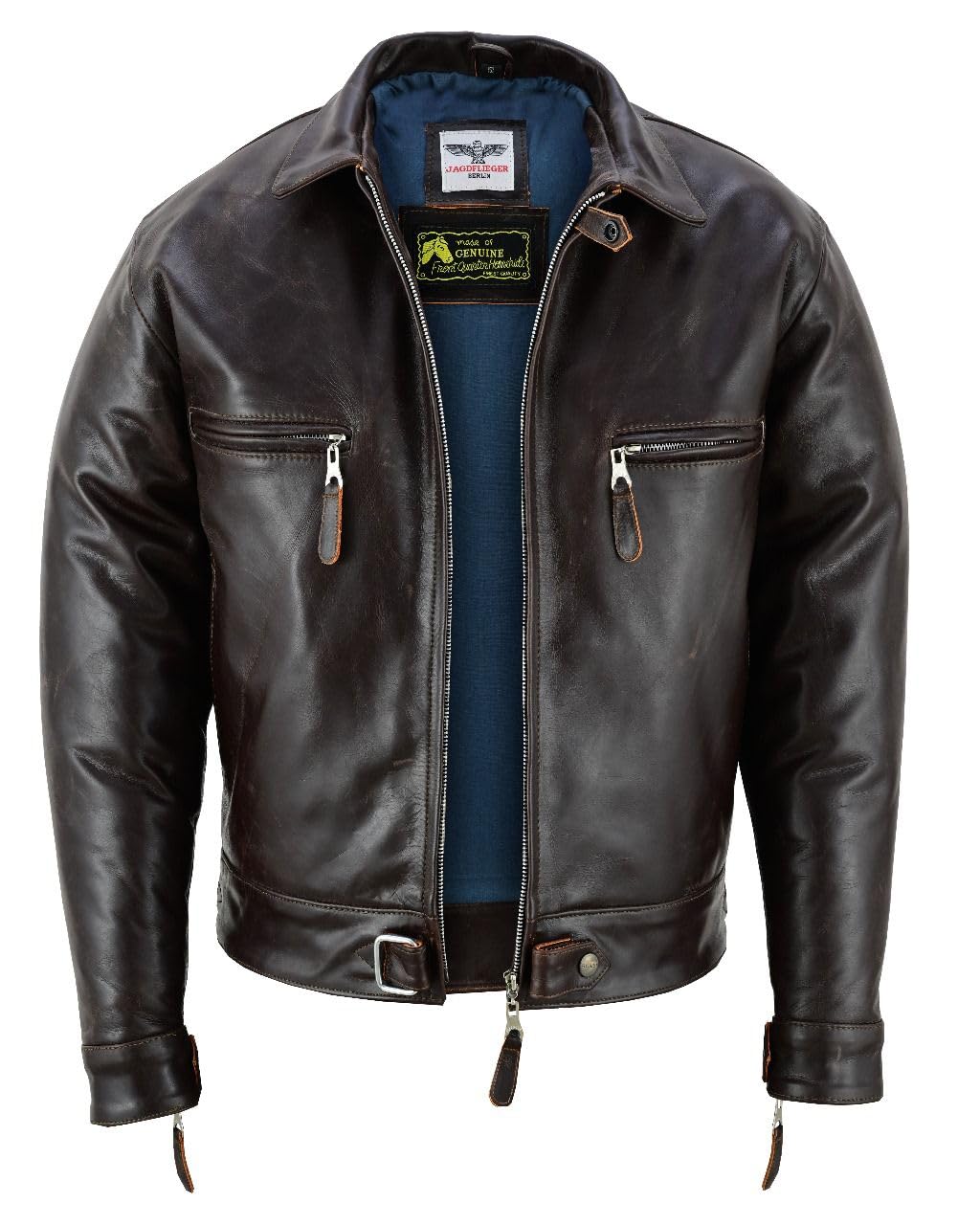 Noble House BF-109 Uomo Pilota caccia Giacca In Pelle Uomo marrone Pelle di cavallo