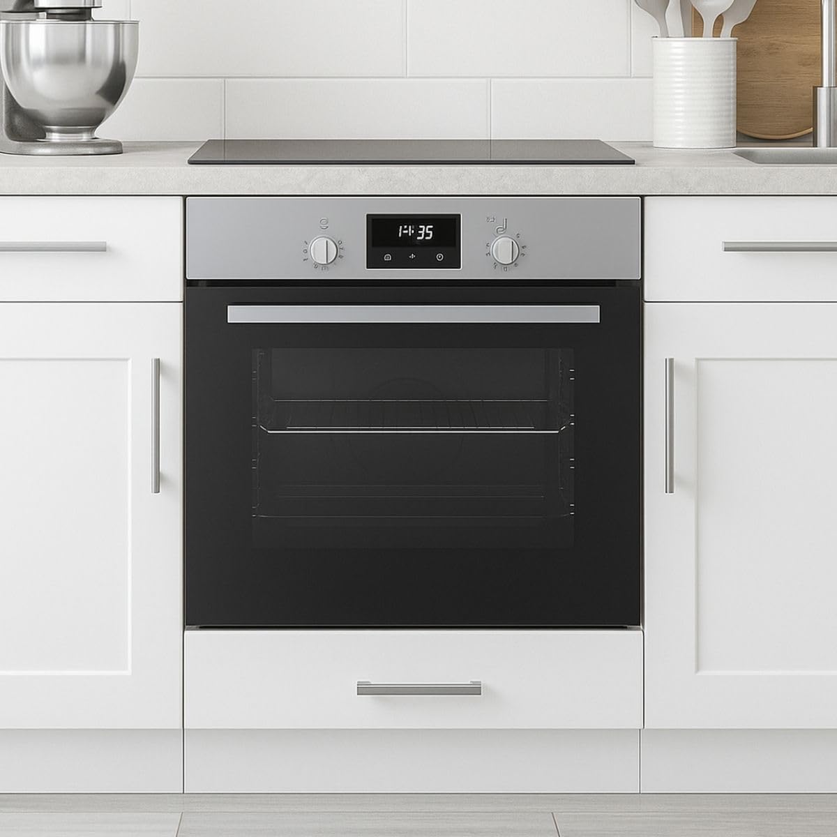 Backofenschrank für Einbauherd 60 cm weiß Unterschrank Backofen Herd