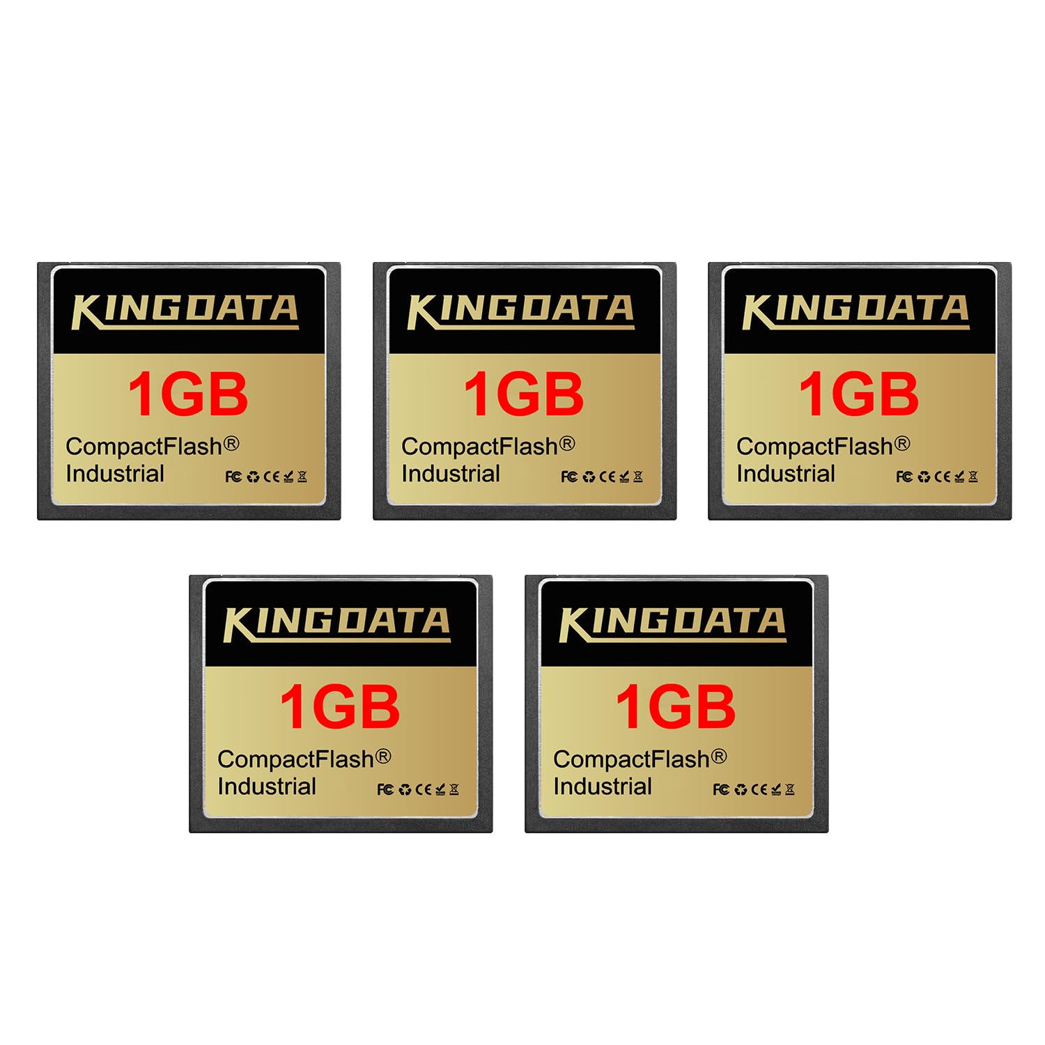 5 Pack 1GB FAT16 Typ I kompaktowa karta pamięci przemysłowej do urządzeń przemysłowych i aparatów cyfrowych