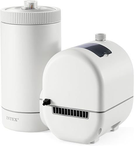 INTEX Bomba de filtro de cartucho transparente Krystal C2500 para piscinas sobre el suelo caudal de la bomba de 2500 GPH - Circulación y filtración