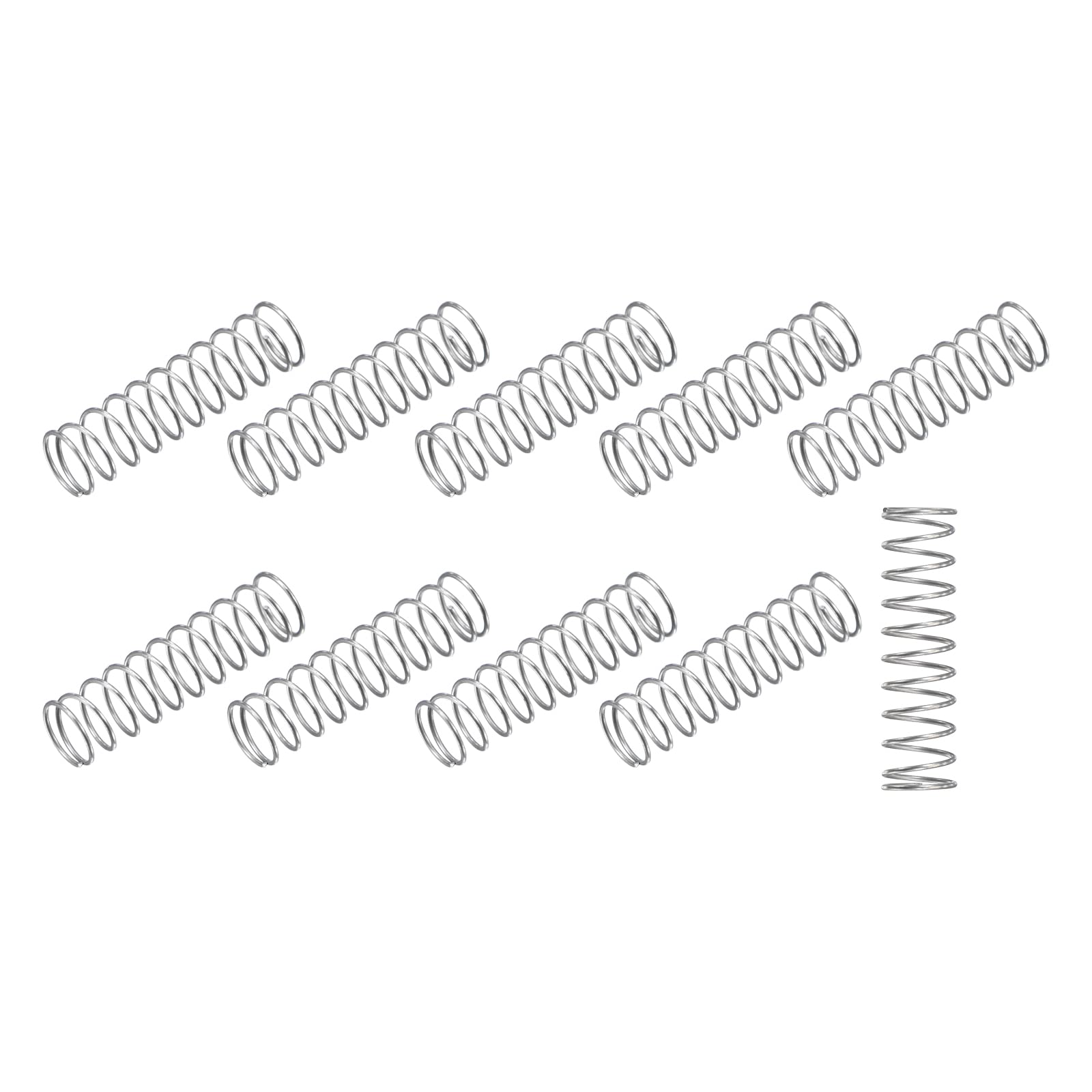 METALLIXITY Compression Springs (0.5x7mm OD,15mm Free Length) 20Pcs, 304 Stainless Steel Extension Spring - for Shop Home Repairs, DIY Projects, Silver Tone — Amazon image 17