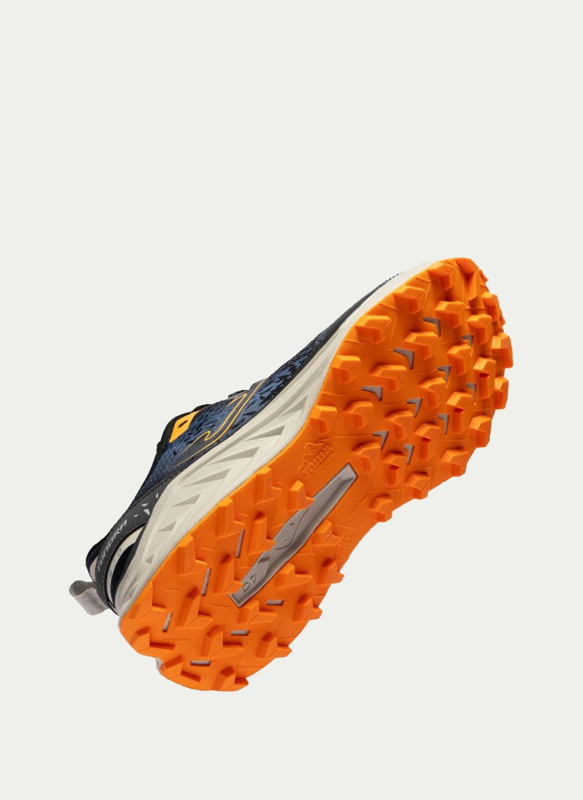 Joma Tundra 2631 Zapatillas Trail Running Hombre, Negro con Naranja, Mesh Transpirable VTS, Suela Caucho, Caña Baja (Sistema Tallas Calzado EU, Adulto, Números, Mediano, 43)