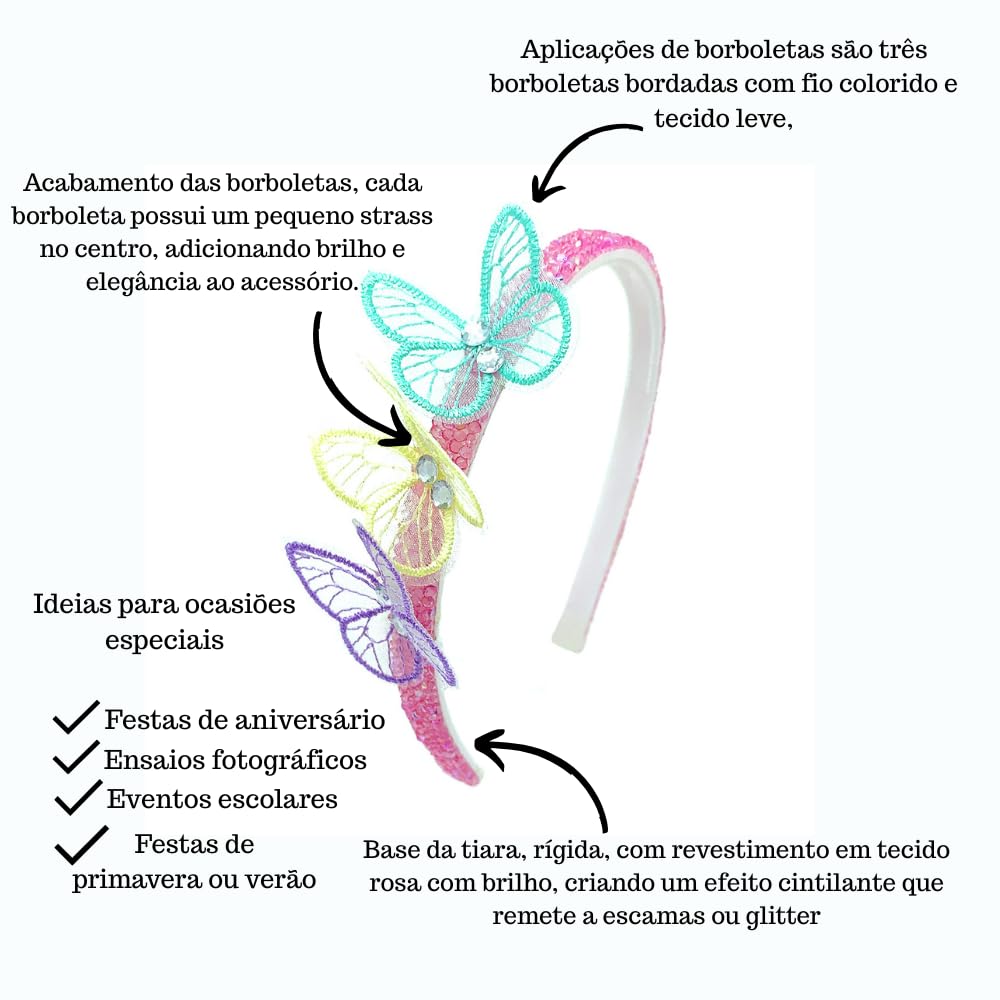 Tiara Borboletas Candy Com Brilho em promoção! Veja a oferta e mais achadinhos de Laços & Tiaras Infantis 2 Hoje é o melhor dia para comprar Tiara Borboletas Candy Com Brilho com aquele preço maroto! Promoção! Aproveite a oferta! 2