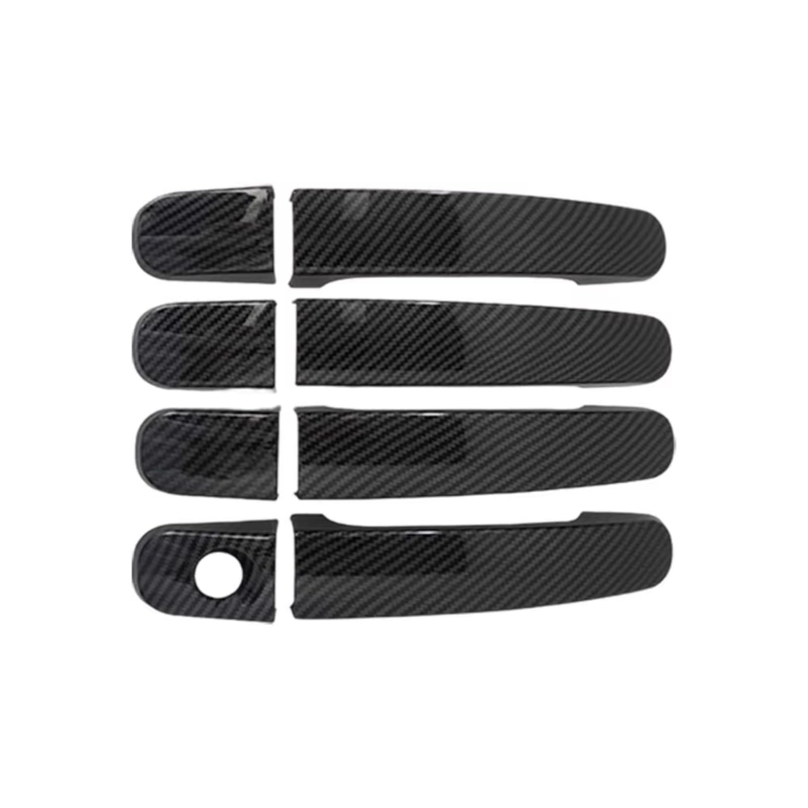 Qdzvalumv One Color Car Door Handles Cover Shell Compatible With For Ranger For Wildtrak T6 2012-2021 Car Door Handle Cover Decoration Stickers Set(Carbon Fiber 1Hole)