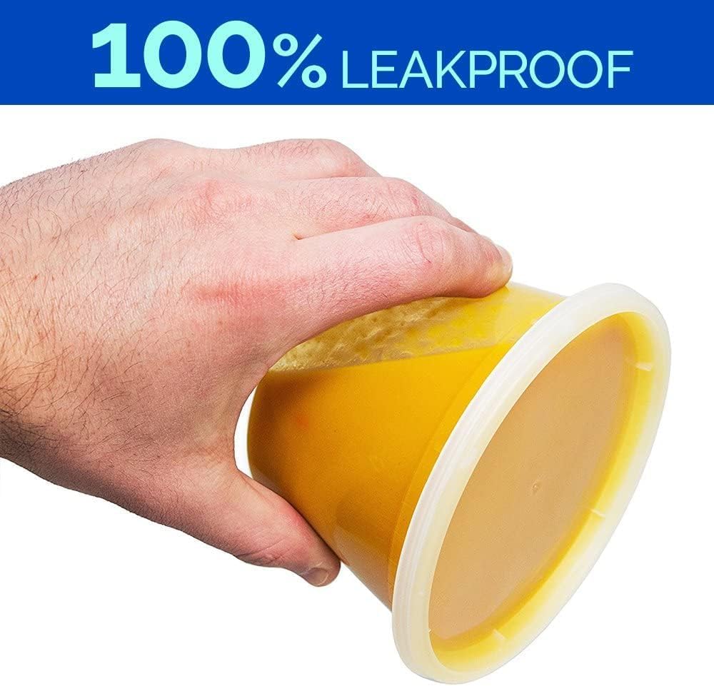 Healthy Packers 50pk 16oz Deli Containers with Lids – BPA-Free Plastic Soup Containers for Food Storage, Meal Prep & Slime – Microwave, Freezer & Dishwasher Safe – Leakproof & Stackable - Image 5