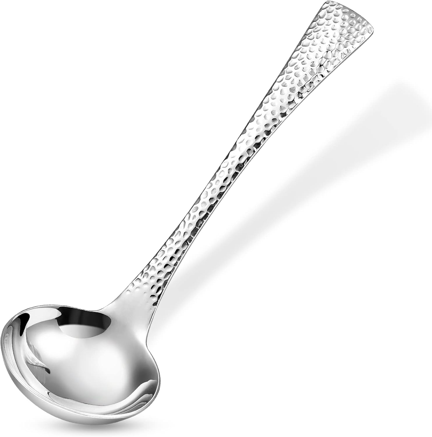 KEAWELL 7.5 Inches Hammered Gravy Ladle, 18/10 Stainless