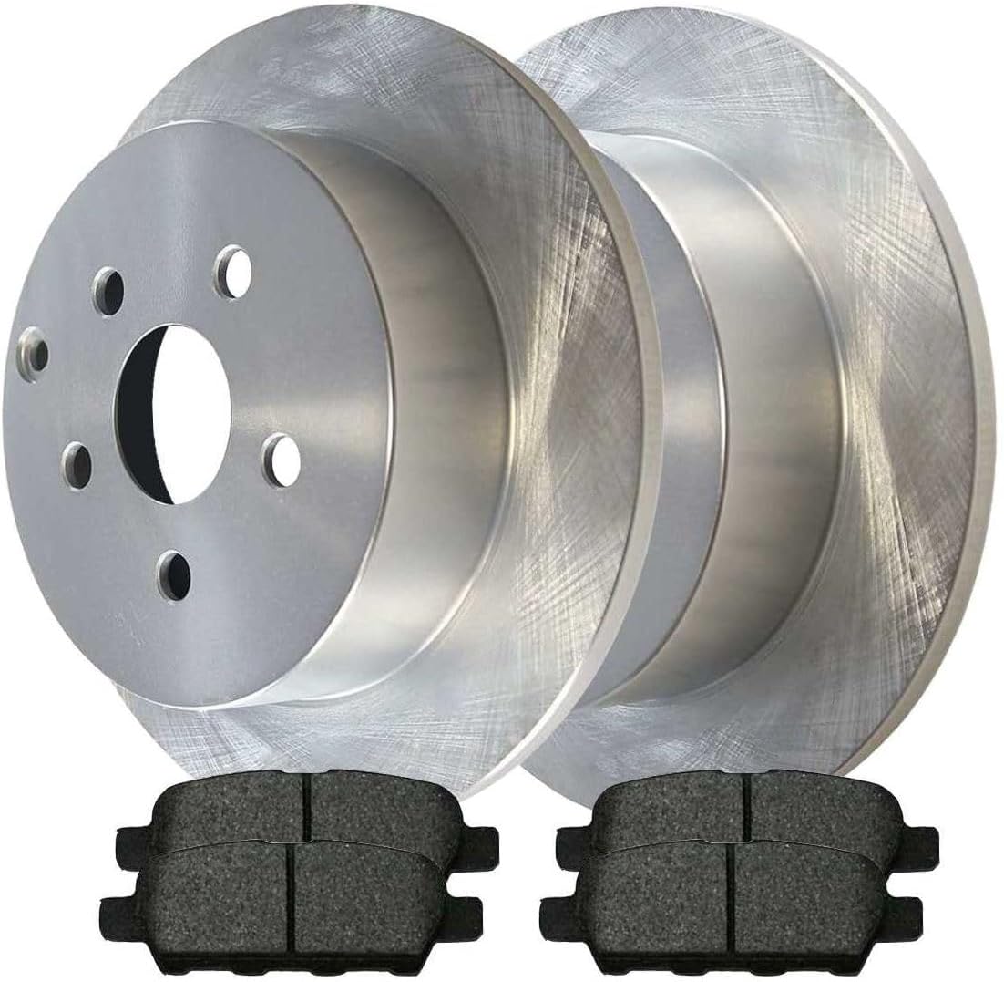 4pcs Ceramic Brake Pad Set 2pcs Disc Rotors Kit Rear Side for Nissan for Juke 1.6L 2011-2017 for Maxima 3.5L 2004-2008 D905CT PGD905C 4pcs Ceramic Brake Pad Set 2pcs Disc Rotors Kit Rear Side for Nissan for Juke 1.6L 2011-2017 for Maxima 3.5L 2004-2008 D905CT PGD905C