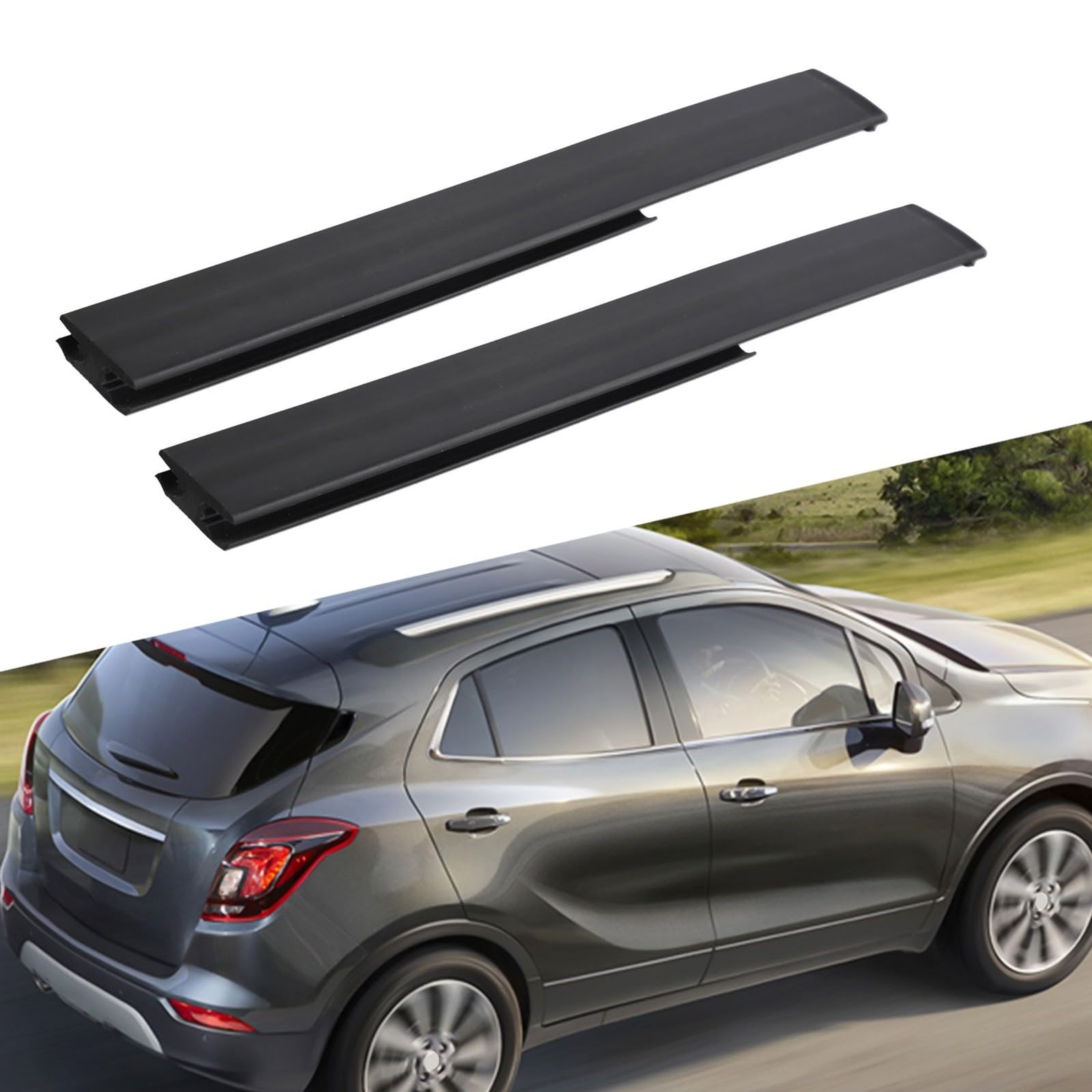 Modanatura a goccia per tetto anteriore per Vauxhall per MOKKA 2015 al 2021, per Opel per MOKKA, per Buick dal 2013 al 2021, ricambio esterno in ABS nero