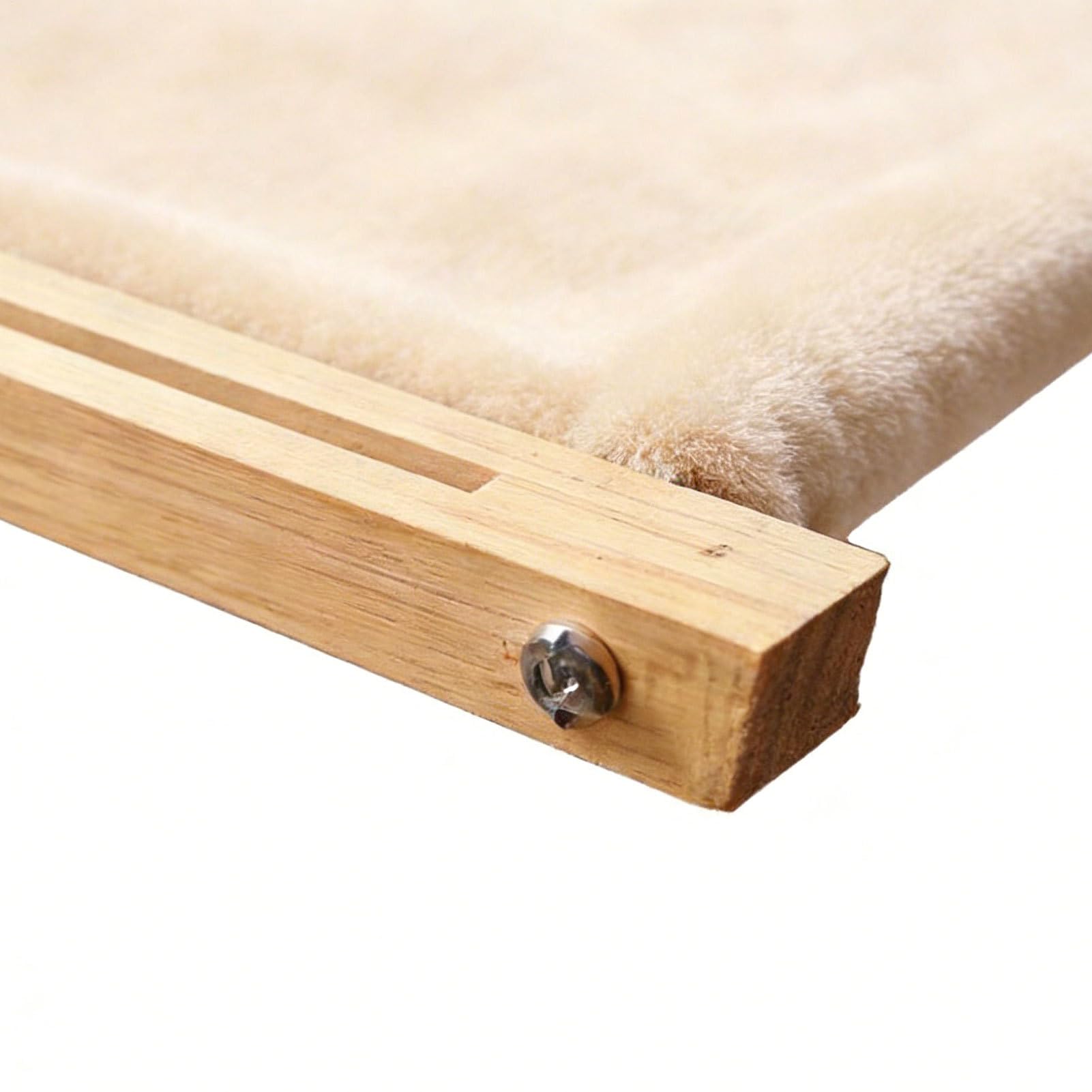 Genérico Hamaca Colgante para Gatos En La Ventana,Reposadero de Madera para Descanso | con Suave para Hamaca De Ventana para Gatos | Destinado a en Interiores, Habitación, Apartamento y Balcón