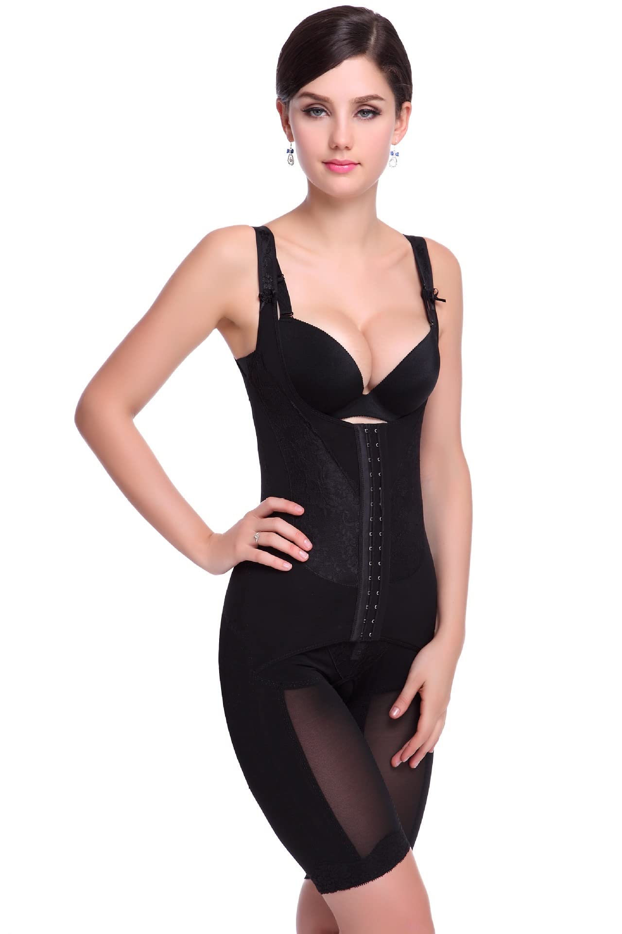 MMRTDJDR Damski body wyszczuplają w talii, wyszczuplają uda i odkryty biust – body modelują
