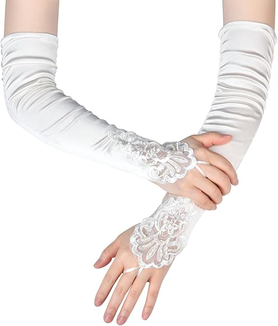 Lange Spitzenhandschuhe