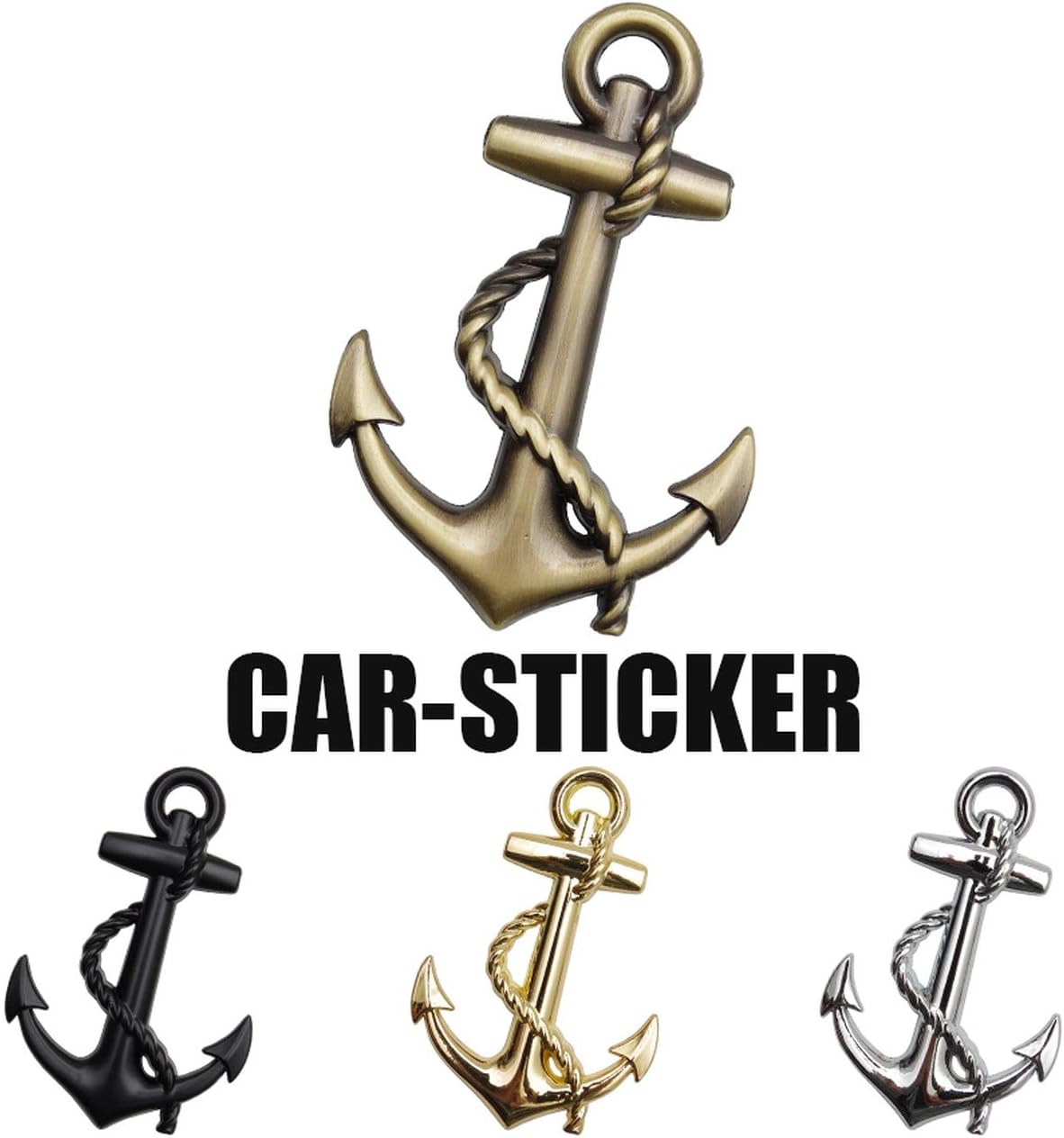 Amazon Goodsland 4color 汎用 3d メタル ステッカー イカリ ロゴ 立体 車 車用 デカール シール かっこいい おしゃれ スポーツ レーシング 英語 文字 バイク Gd Stikari Gd ステッカー デカール 車 バイク